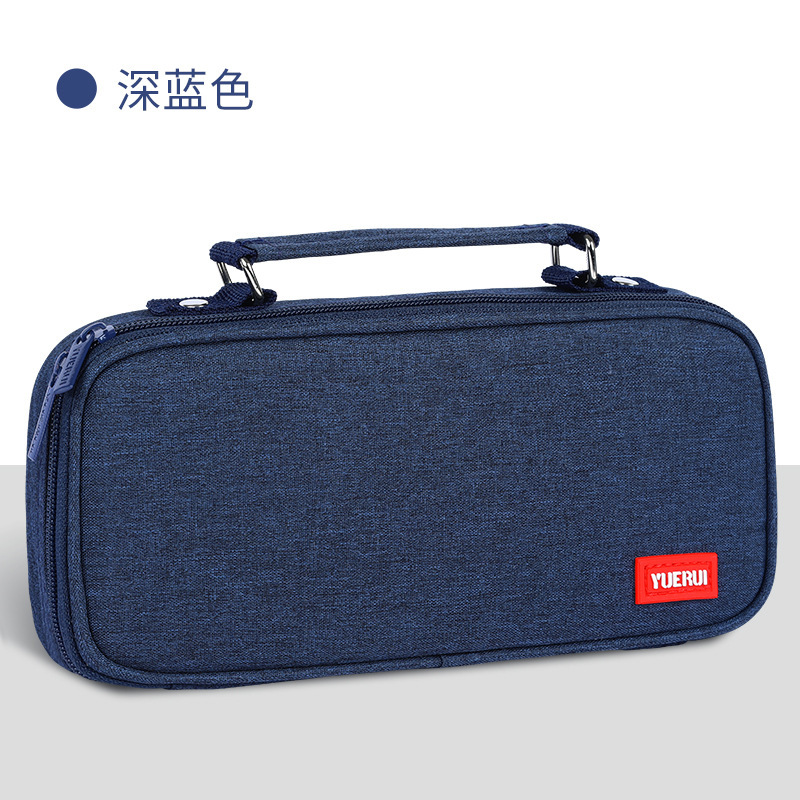 Canvas de gran capacidad bolsas de lápiz logo femenino 2024 nuevo popular bolsas de lápiz de estudiantes de secundaria adorable caja de papelería al por mayor