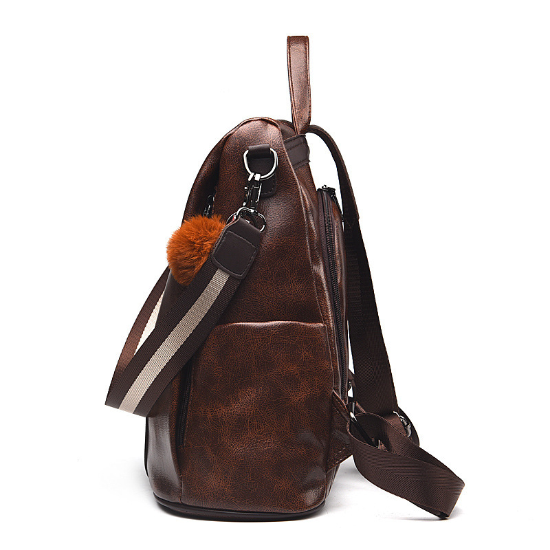〖Bolso de mujer transfronterizo〗2025 nueva moda coreana mochila de gran capacidad personalizada mochila informal de cuero suave