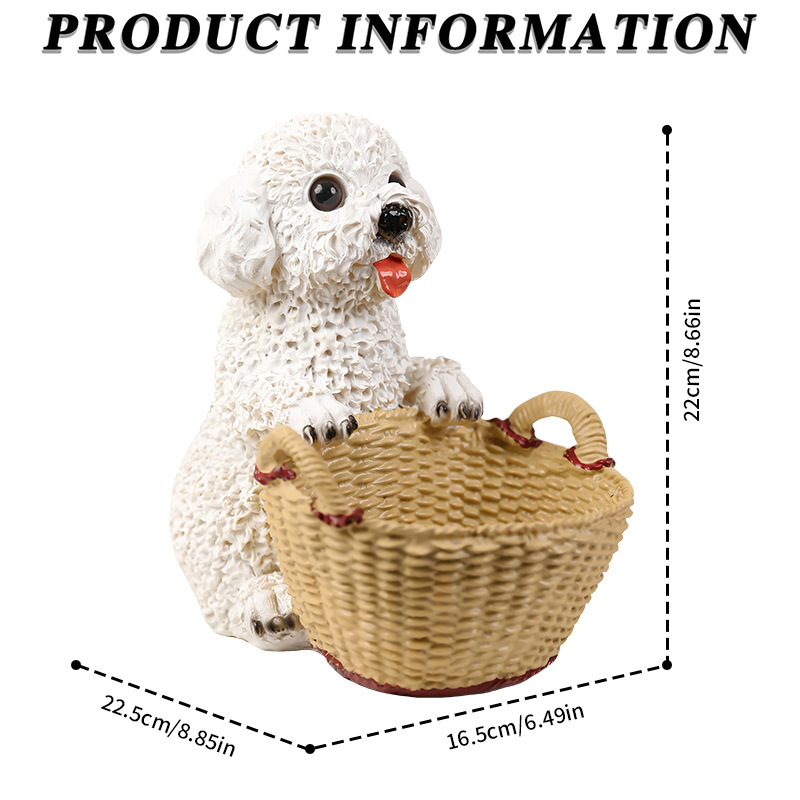 Adorno de resina encantadora canasta de almacenamiento adorno comercio exterior transfronterizo hogar VIP decoración de toro