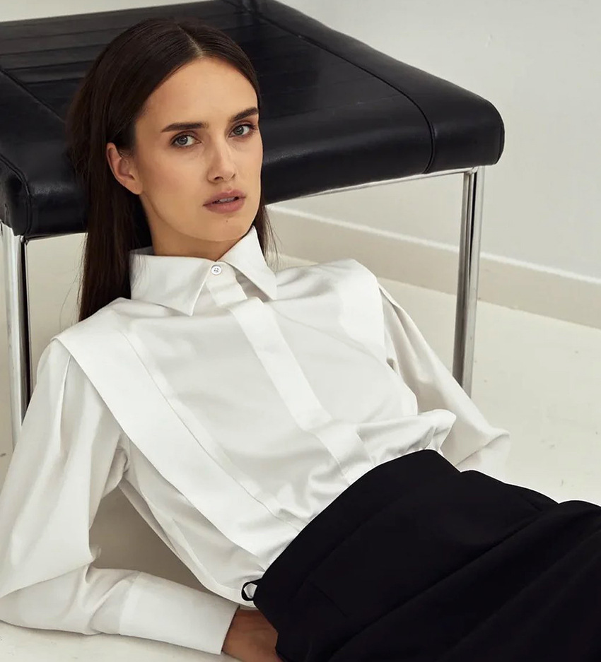 Daily Occasion Turndown Neckline Wholesale Women's Casual Solid Color Long Sleeve Blouses