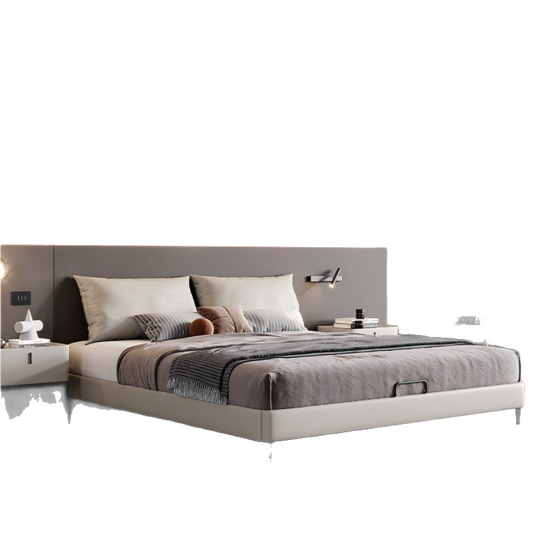Jeaek Italia minimalista sin cabecera sin respaldo estilo japonés marco de cama de tatami cabeza de cuero de vaca image 5