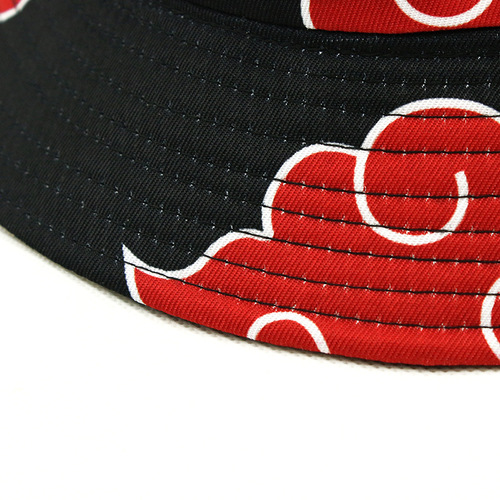 Naruto Uchiha Clan Hat, Red Cloud Fisherman Hat, Anime Merchandise, Outdoor Casual Sports Sunshade and Sun Protection Hat