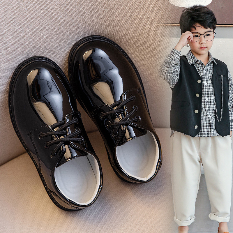 Children's Dress, Boy's Leather Shoes, British Handsome Little Host, Baby Flower Girl, Wedding Piano Performance, Small Leather Shoes