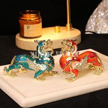 金属珐琅招财摆件中式古典麒麟貔貅创意家居开业乔迁礼品手工艺品