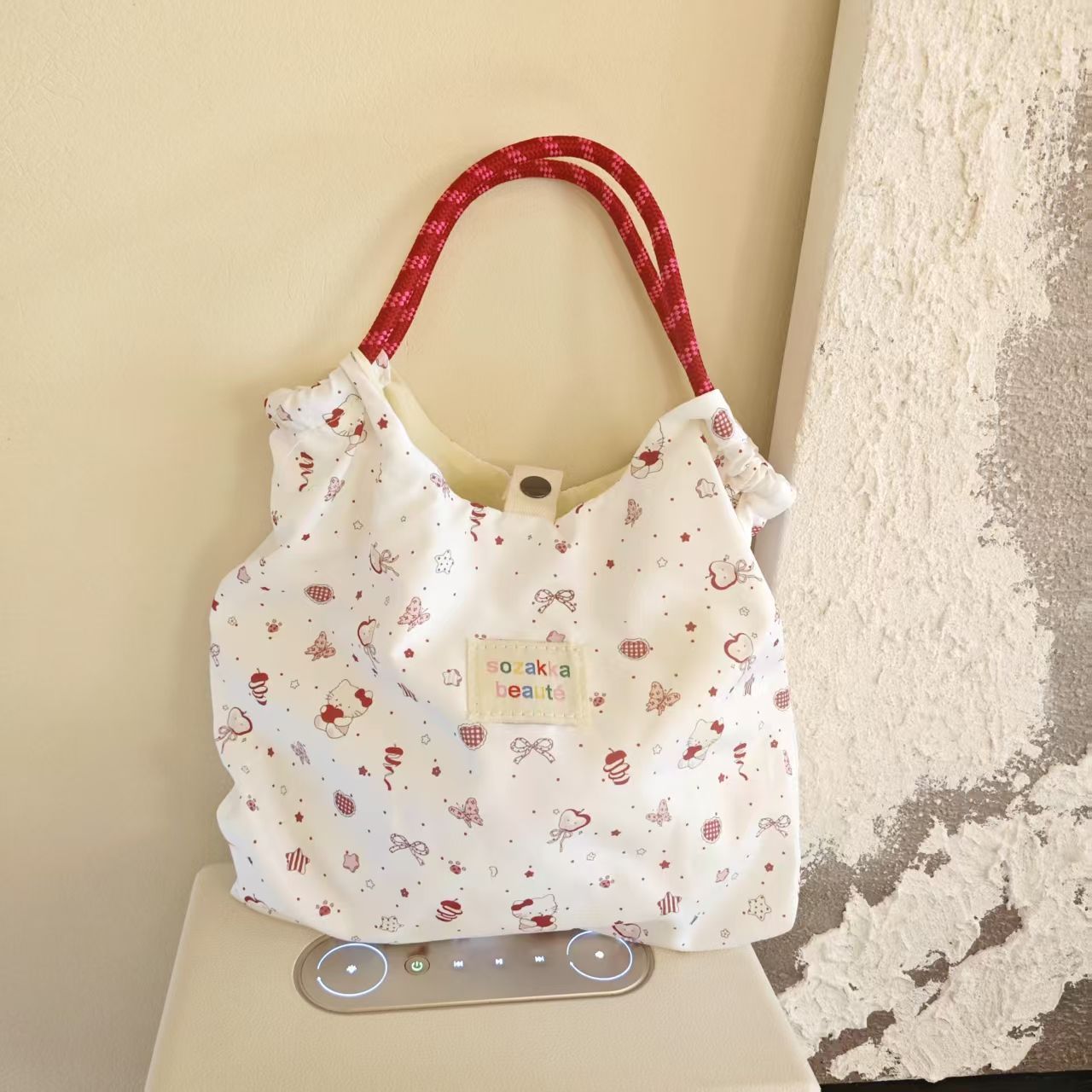 新款可爱猫咪单肩手拎包学生女单肩包大容量手提袋托特包通勤包包