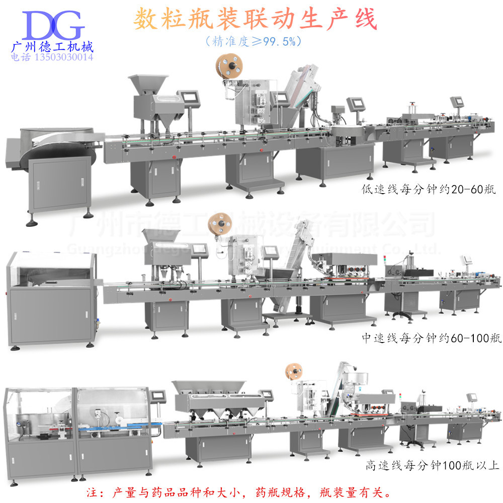 软胶囊瓶装生产线压片糖果自动装瓶生产线片剂丸剂瓶装生产线