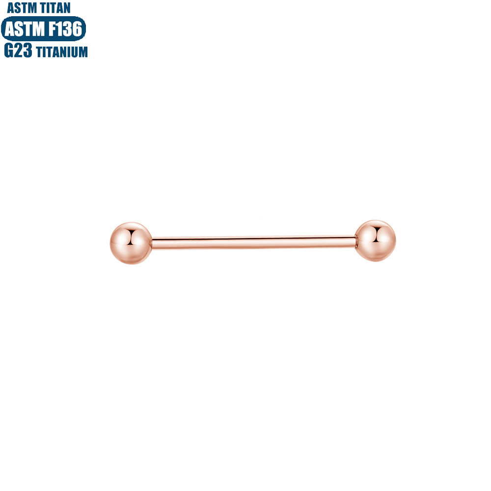 F136 Titanium Perforated Nipple Nail Lip Nail Round Ball Inner Spiral 1.6mm Straight Barbell Piercing Jewelry Eyebrow Nail Ear Bone Nail detail image 10