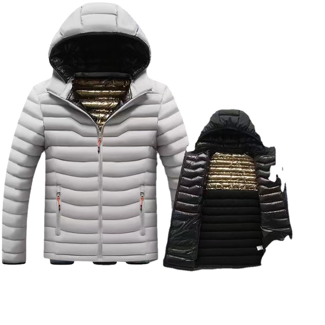 Comercio exterior transfronterizo ropa acolchada de algodón de ocio de invierno color de contraste insertado adolescente delgado costillas casuales chaqueta acolchada chaqueta de estudiante marea