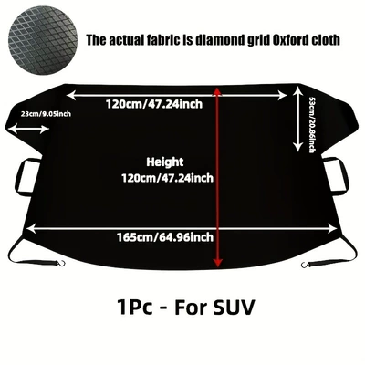Car front windshield snow Car snow shield - oxford-fabric-snow-cover-suv-model-165120120cm