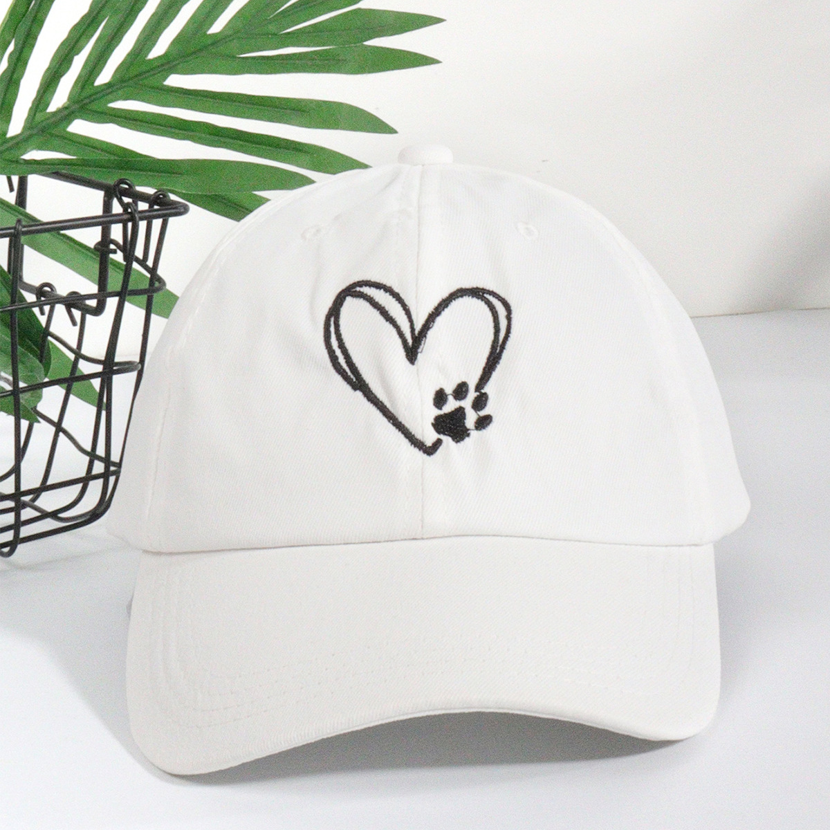 Unisex High Quality Casual Cute Love Claw Print Soft Top Wide Eaves Shade Baseball Caps For Men And Women_voghion.com