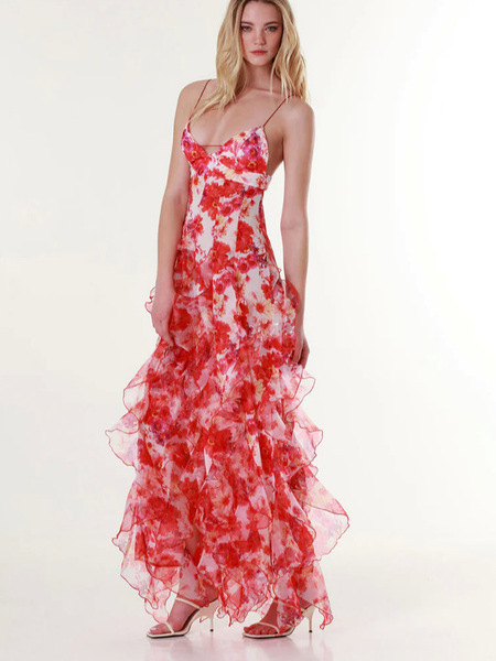 fashionable shiffon long elegant evening dress
