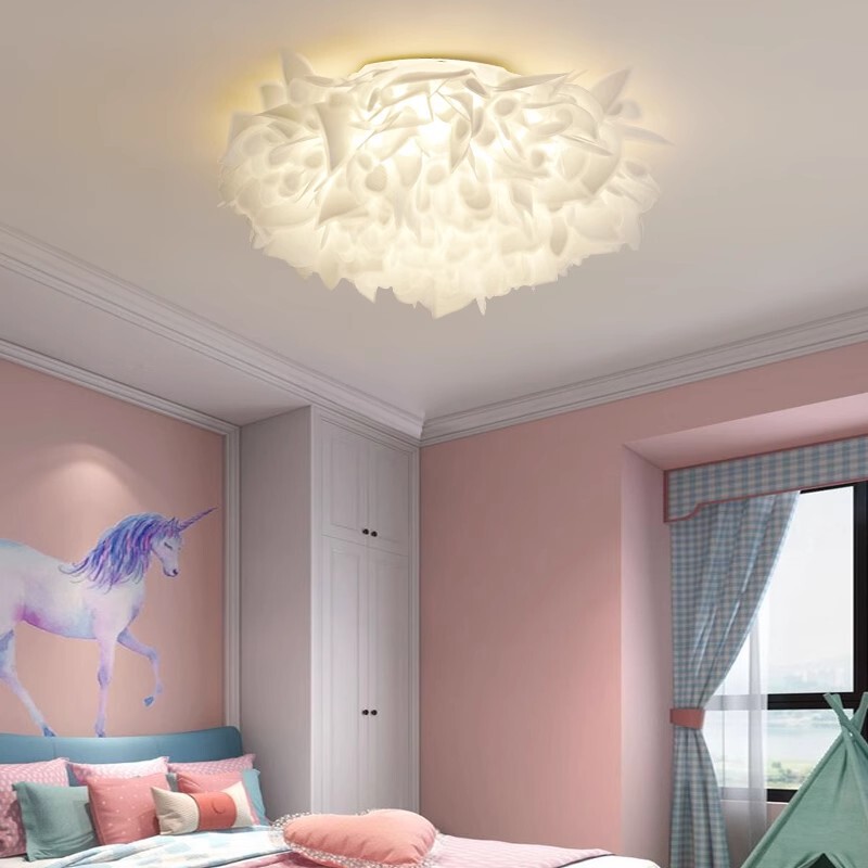 Nordic minimalist modern living room ceiling lamp art warm romantic bedroom restaurant clothing store petal decorative chandelier