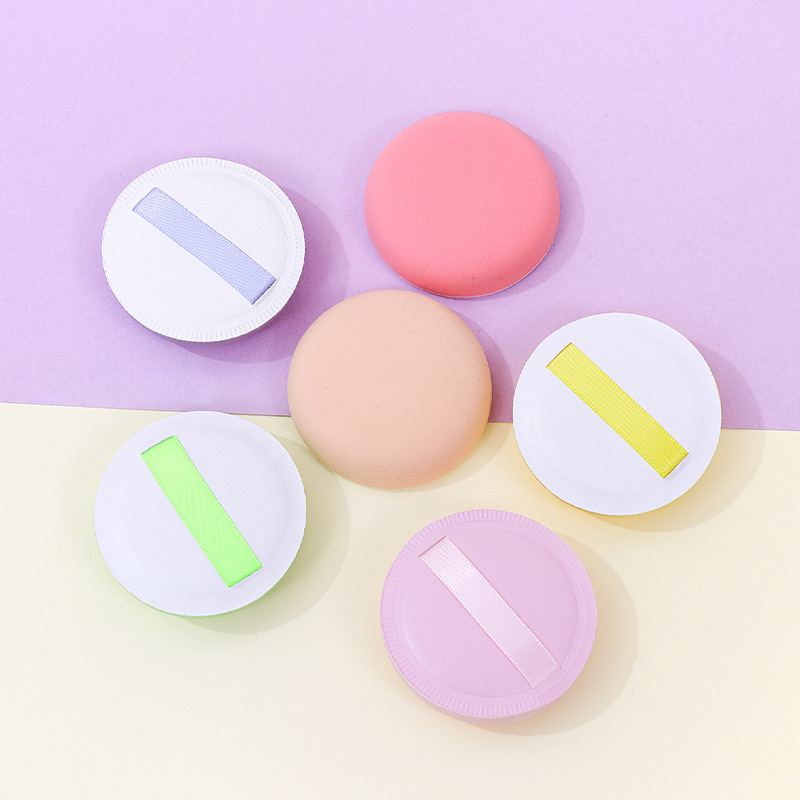 Custom Marshmallow Powder Base Liquid Cosmetic Soft No Comes Powder Seco-Hummetic Powder Sponge Powder