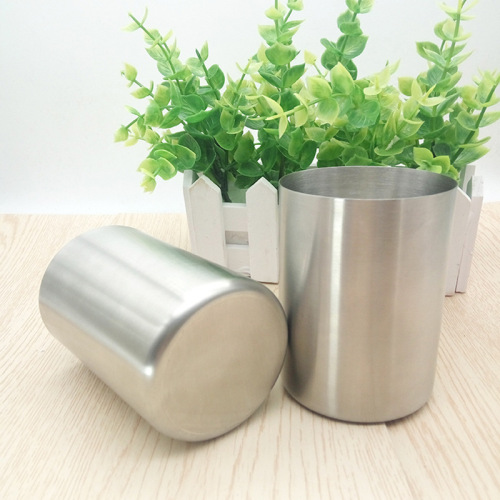 P616304 stainless steel water cup, straight cup, wine cup, anti-fall mouthwash cup, single-layer tea cup, no handle, no handle