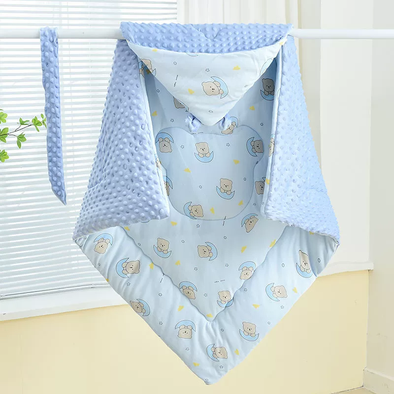 Cotton children's winter warm duvet for new born to go out