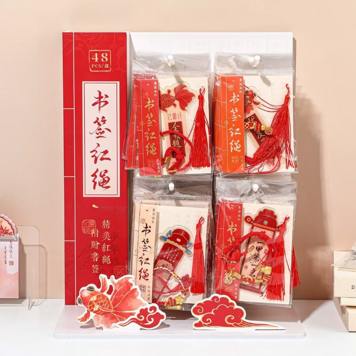 New bookmark red rope good luck bracelet suit high color value all-match fashion accessories exam season gift 36/rack