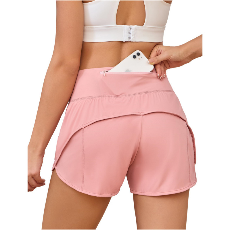 Women Running Shorts High Waist Sports Yoga Shorts Gym Quick Dry Casual Shorts with Liner Zipper Pocket Women Running Shorts High Waist Sports Yoga Shorts Gym Quick Dry Casual Shorts with Liner Zipper Pocket