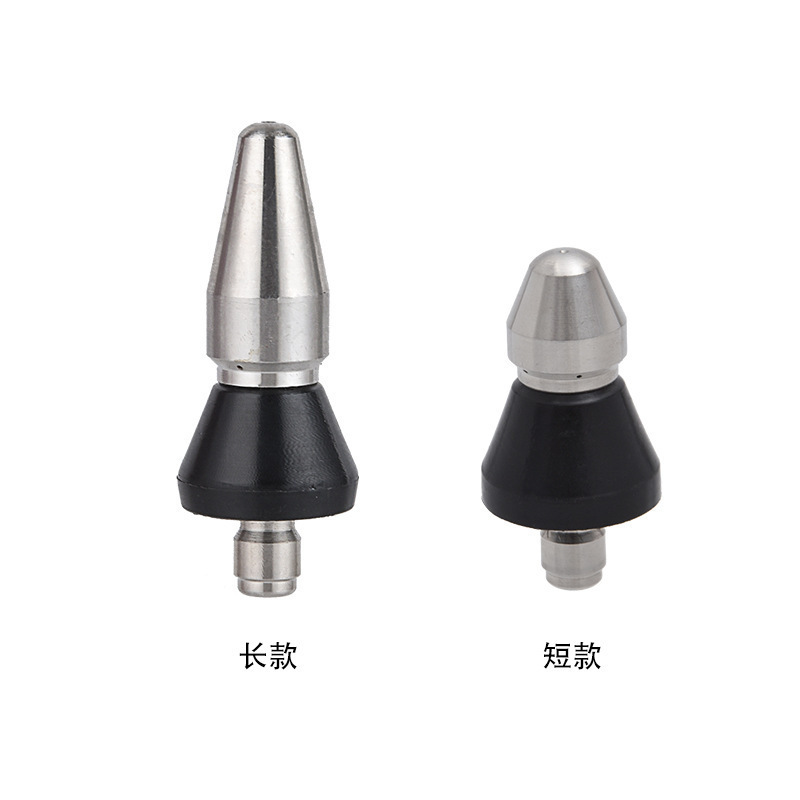 跨境 清洗机下水道高压疏通喷头1/4前一后六水老鼠市政清洗喷嘴