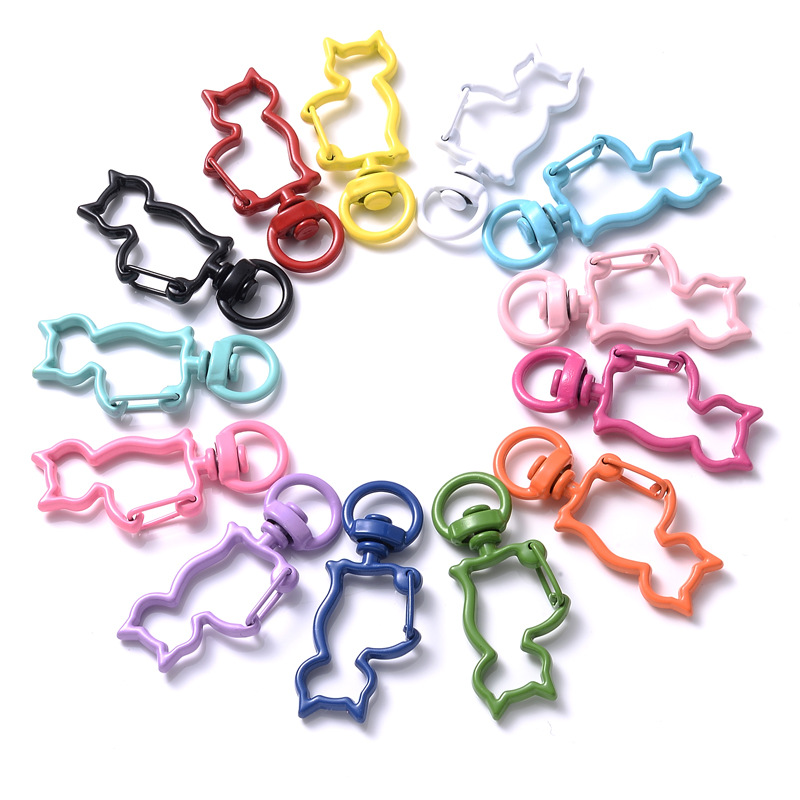 1 Set Alloy Cat Solid Color Cute display picture 1