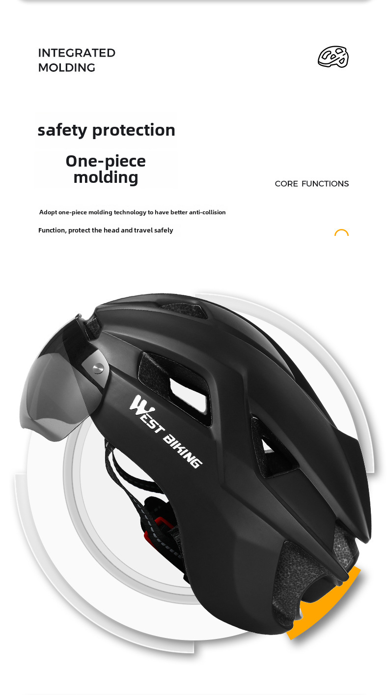 WEST BIKING jāšanas ķivere integrēta molding ķivere ar aizsargbrilles kalnu ceļu velosipēda ķiveres aprīkojumu_voghion.com
