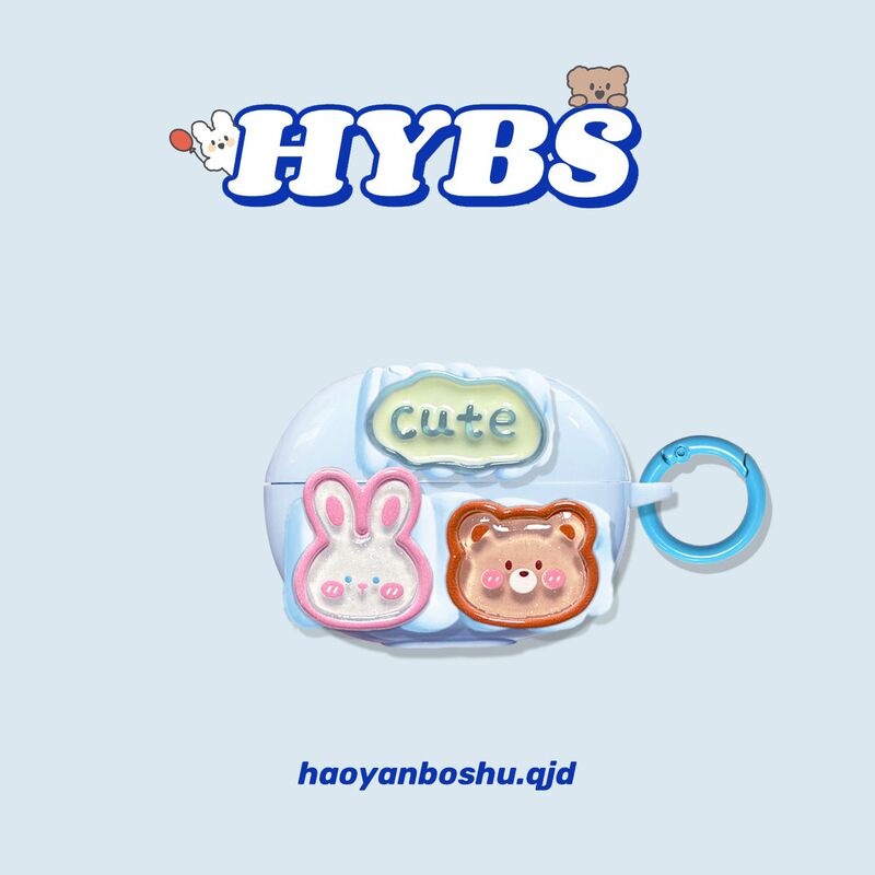 Cream glue handmade diy for peat Air3 Deluxe HS cartoon smiley face color bluetooth charging bin