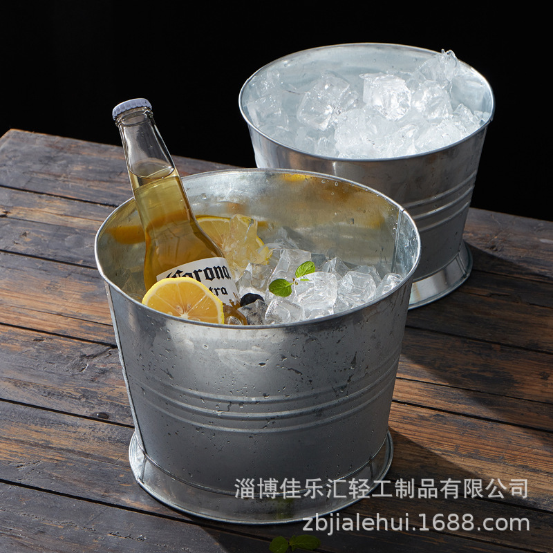 Ice bucket iron bucket bar champagne bucket commercial KTV special ice particle beer wine barrel ice cube ice drink plant