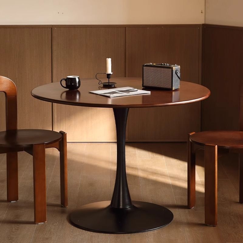 Modern Minimalist Negotiation Table and Chairs, Nordic Balcony Leisure Reception Coffee and Milk Tea Shop Dining Table, Tulip Small Round Table