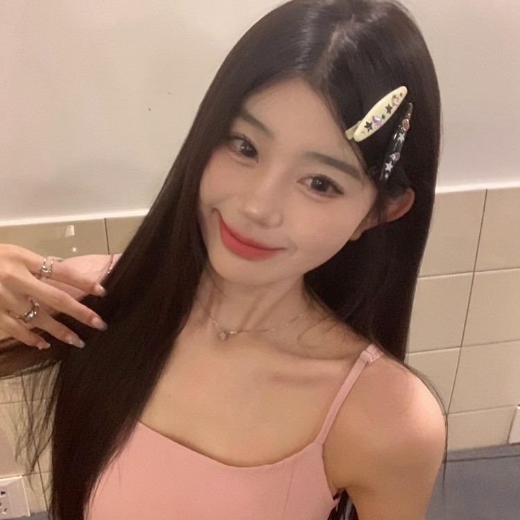 カラフルなスターラインストーンヘアピン Y2K ホットガール前髪クリップヘアピンサイドヘアクリップカモノハシクリップヘッドバンドヘアアクセサリー|undefined