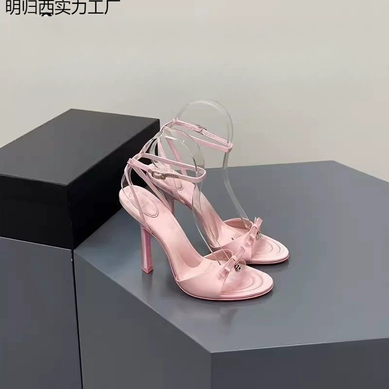 Летние сексуальные фуксии Slippers с бантом, 2025 год