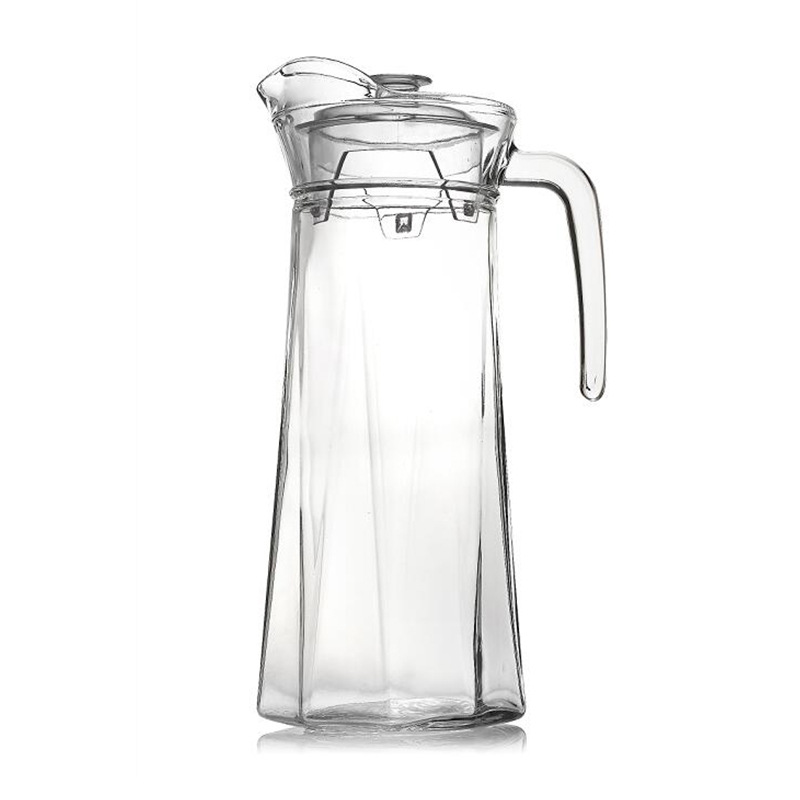 Olla de pico de pato resistente al calor Nórdico a rayas de vidrio Tetera hervidor de agua fría jugo de bebida olla de cerveza olla de vino