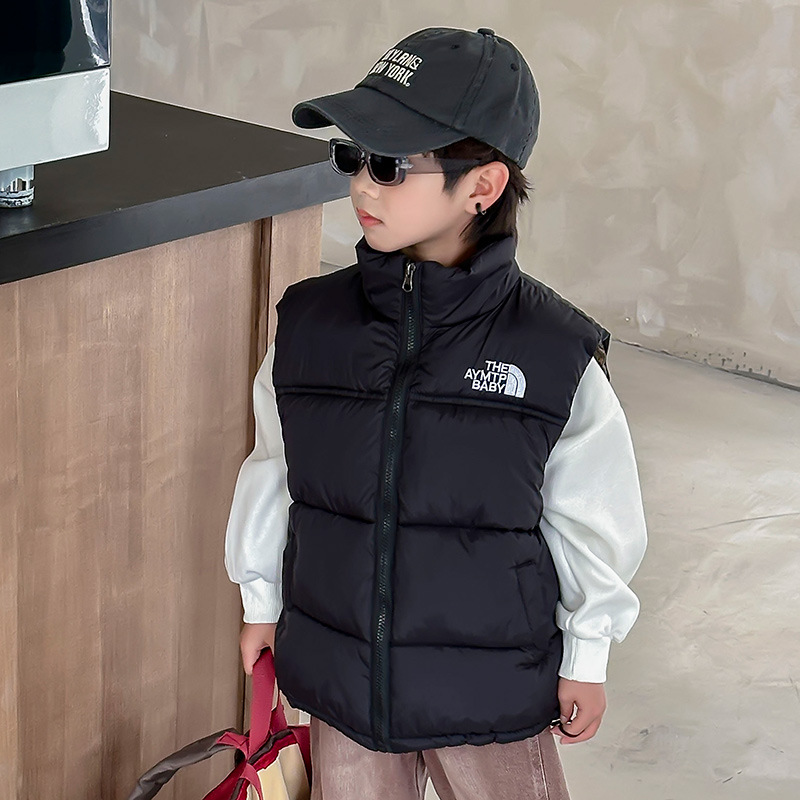 Ropa de niños, chaleco de bebé, otoño y invierno, nuevo tipo de chaleco de invierno para niños y niñas, color grueso, chaleco de invierno cálido, un cabello