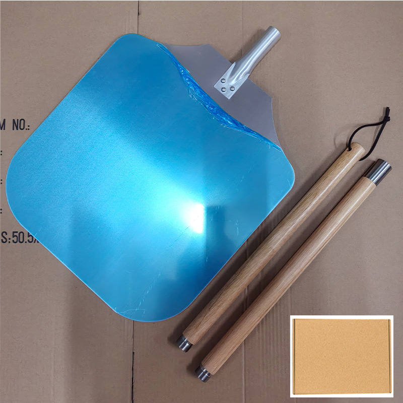Pala de pizza de stock del fabricante, pala de aluminio, pala de pastel, mango de madera desmontable, fuga 12/14/16 pulgadas, transferencia de horneado, pala de pizza image 33