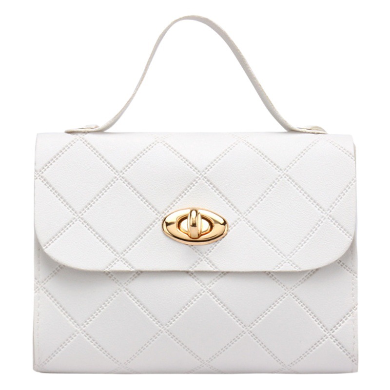 New Pu Handbag Cross-Border Versatile Pu Handbag Quilted Ins Style Leather Small Square Bag Trendy Fashion High
