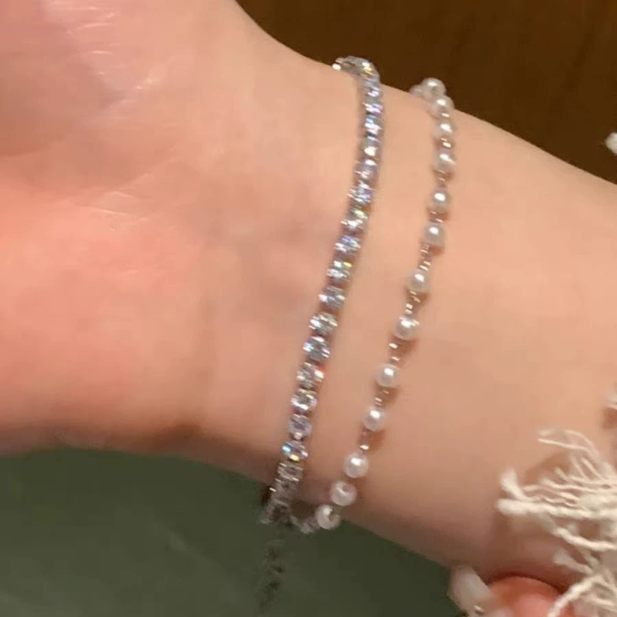 Round Zircon Bracelet Beads, 925 Silver Sample, Simple Elegant Charm (Multiple Codes)