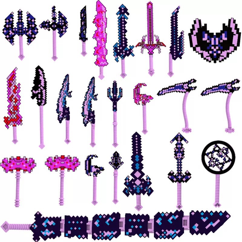 My Complete Set of World Figures, Weapons, and Building Block Toys for Boys