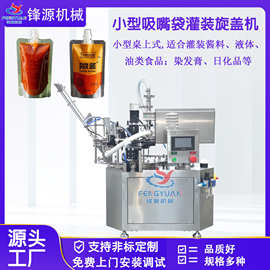 全自动吸嘴袋自立袋洗衣液水性涂料果泥豆浆杨梅汁灌装旋盖一体机
