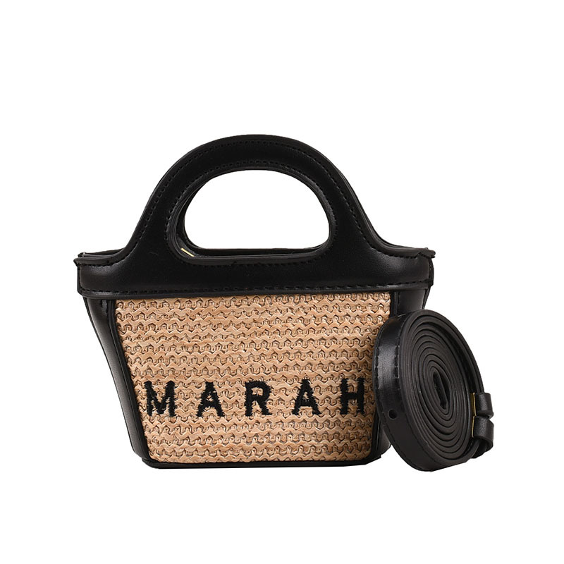 2023 Summer New All-match Woven Bag Fashionable Trendy Portable Straw Woven Bag Niche Design Crossbody Vegetable Basket Bag