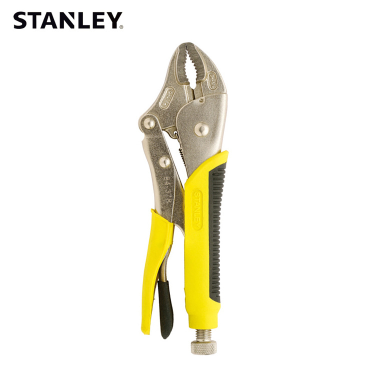 Stanley alicates fuertes aleación de molibdeno de cromo endurecido de diente recto de arco de boca plana en forma de C alicates de la abrazadera de la carpintería