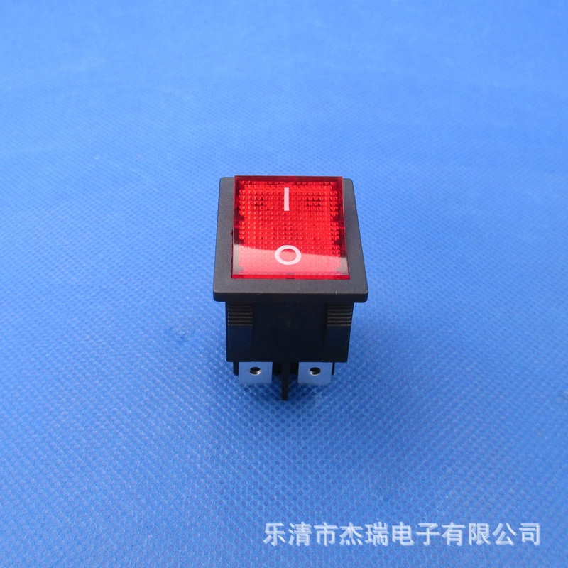 40A大电流大功率船型开关4脚带灯电机电焊机耐高温翘板电源开关