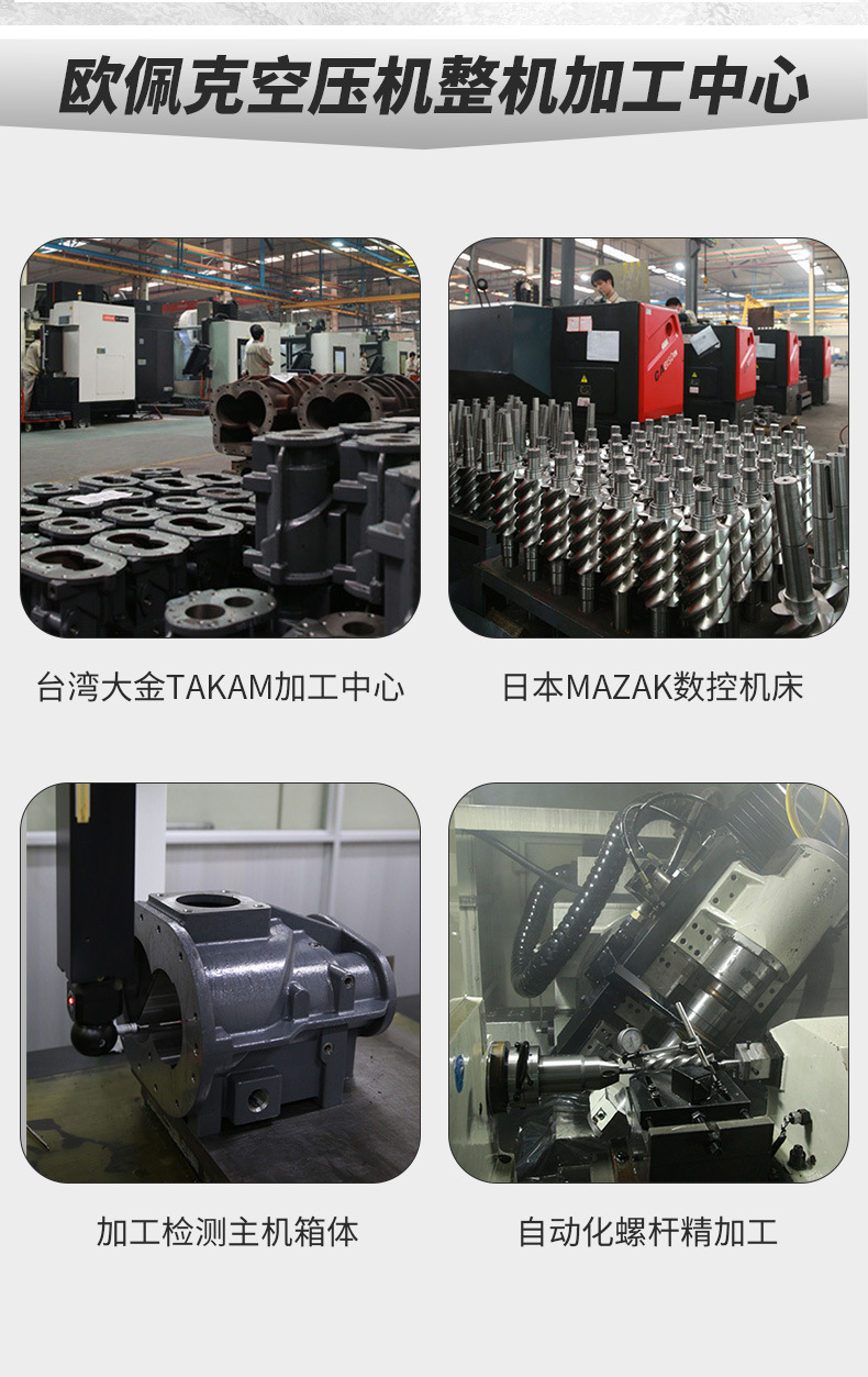 Screw-Type Air Compressor 15Kw Industrial-Grade Small 37-Kilowatt Permanent Magnet Variable Frequency Screw Air Pump Air Compressor