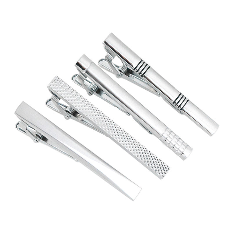 Men's Tie Clip Alloy Material Manufacturer Direct Sales Yiwu Cross-Border Business Metal Copper Tie Clip Tie Clips