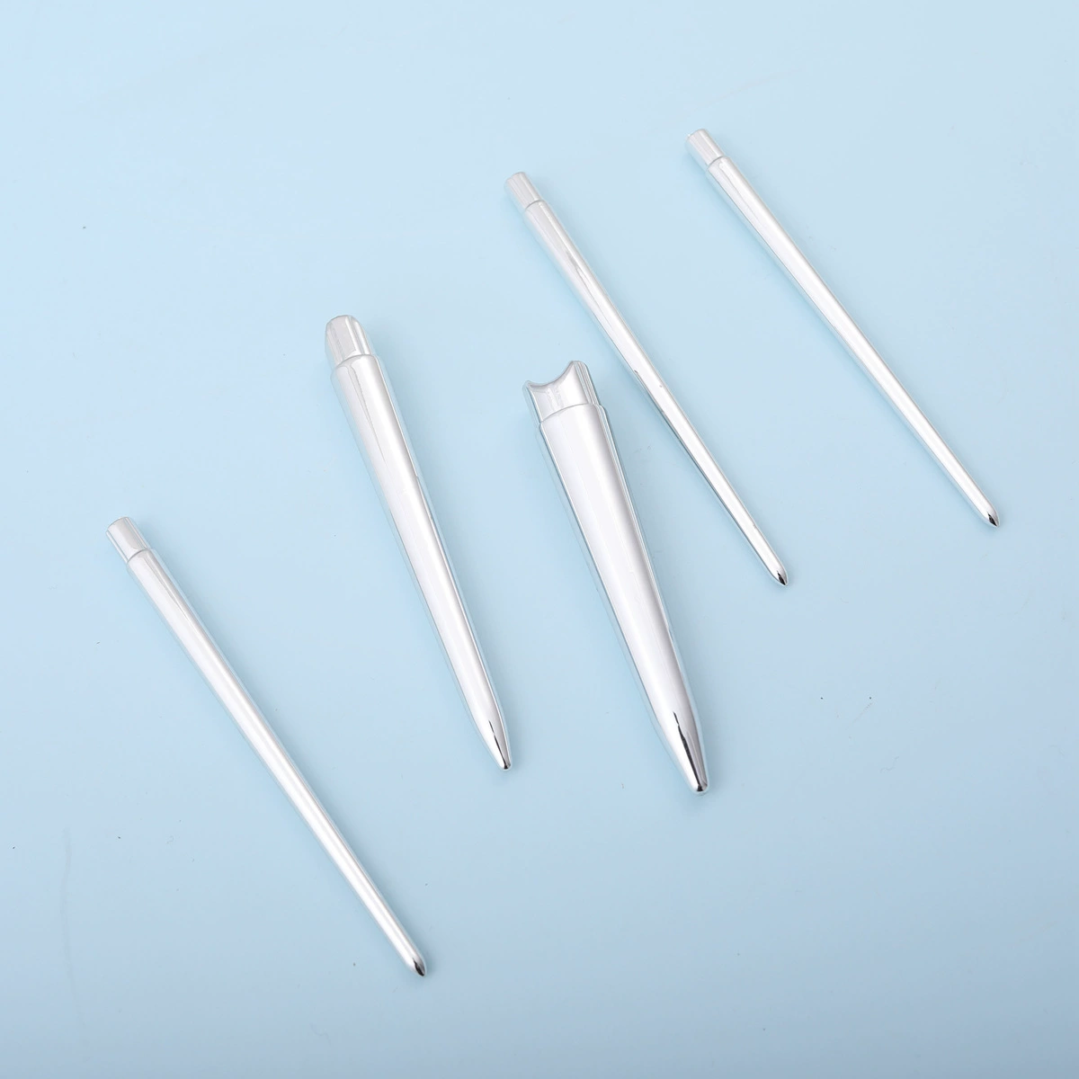 Silver plastic brush, handle, accessories, ready-made product, material, wholesale