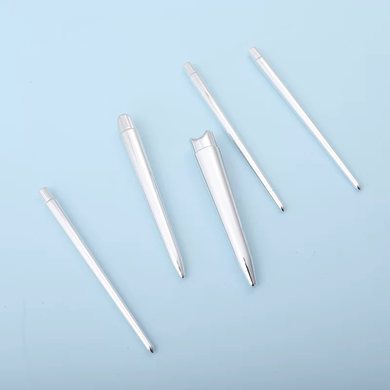Silver plastic brush, handle, accessories, ready-made product, material, wholesale