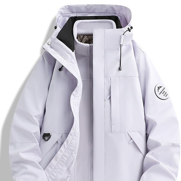 Live-Streamed Camel-Style Three-In-One Jacket Couple's Two-Piece Set Windproof and Waterproof Jacket for Couples