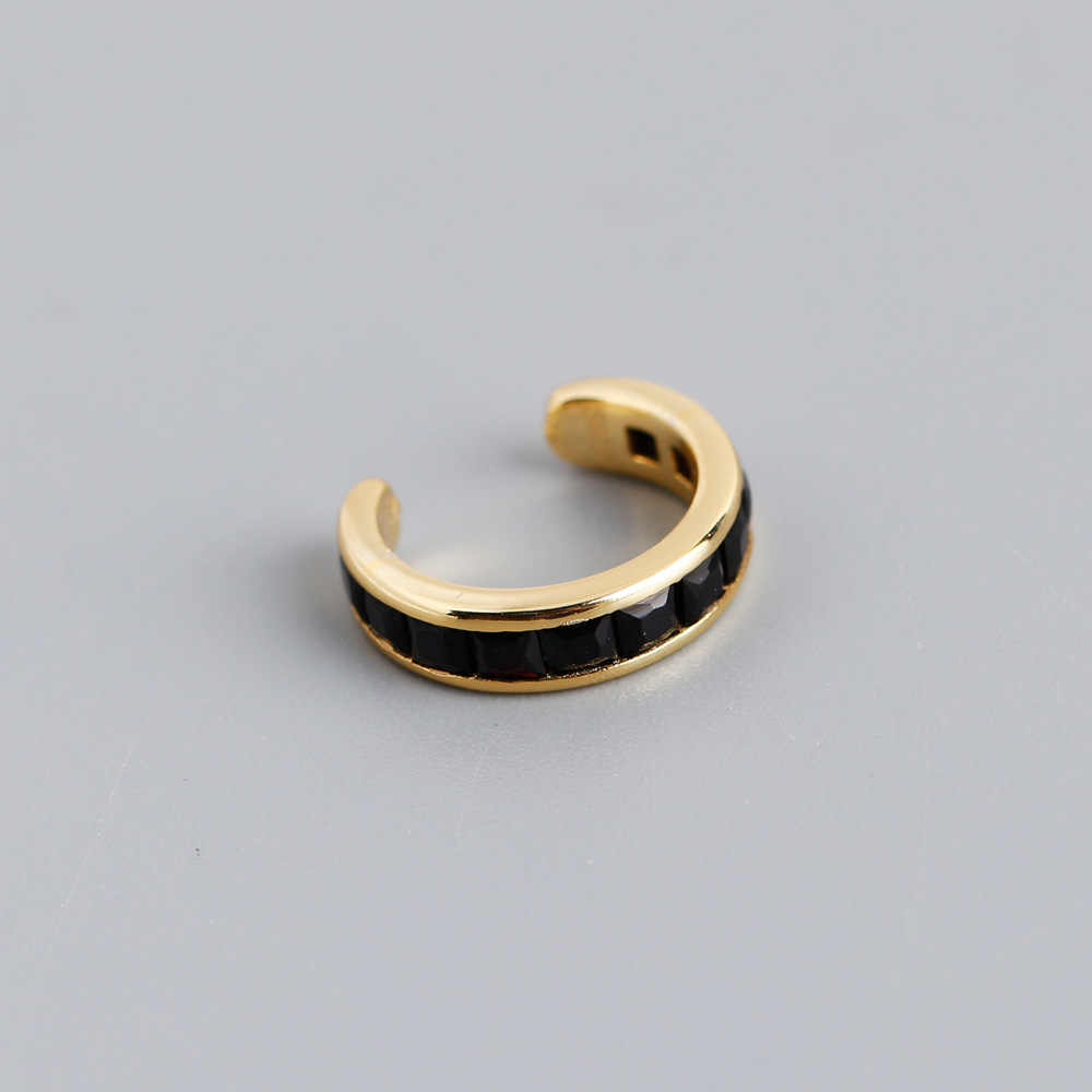 Fashion U Shape Sterling Silver Inlay Zircon Ear clips 1 Piece