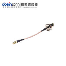 厂家供应BNC直式前锁板防水母头转MCX直式公头接RG316线L=10CM