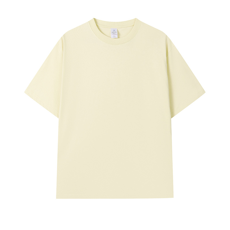 210g 7A antibacteriano fresco verano manga corta cuello redondo overol camisa publicitaria camisa cultural ropa de clase camiseta de algodón personalizado