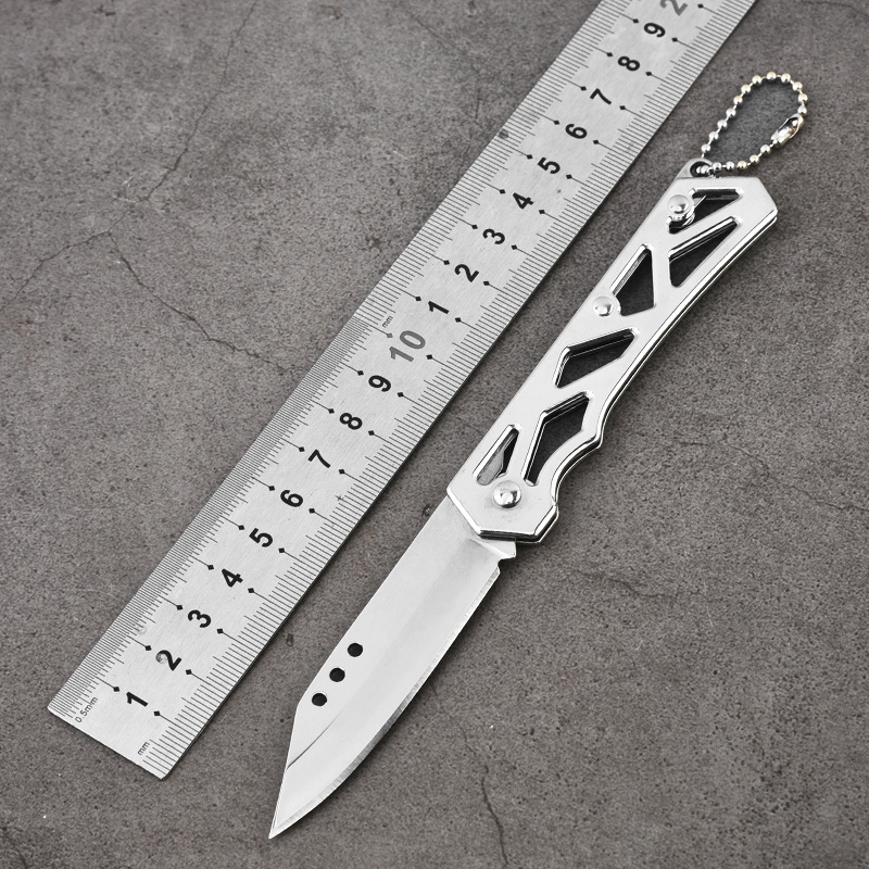 厂家批发户外不锈钢折叠刀野营求生便携钥匙扣拆快递开箱锋利小刀