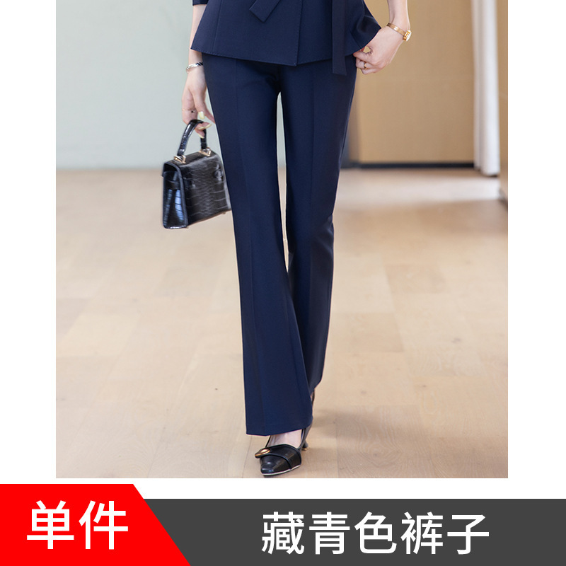 米色西装套装女春秋轻奢高级感阔腿裤职业正装小个子休闲西服外套|undefined
