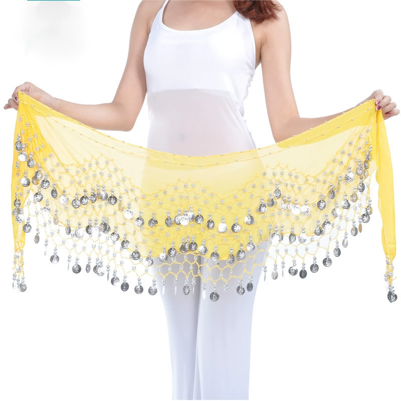 Спот 128 монет Трехслойная цепочка танца живота